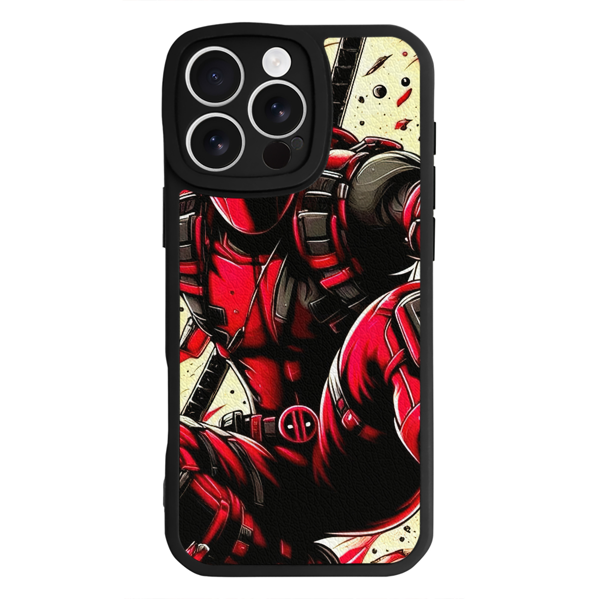 （画像用） Deadpool デッドプール 【iPhone 16シリーズ対応】シリコンスマホケース（レザー調） 材質：シリコン